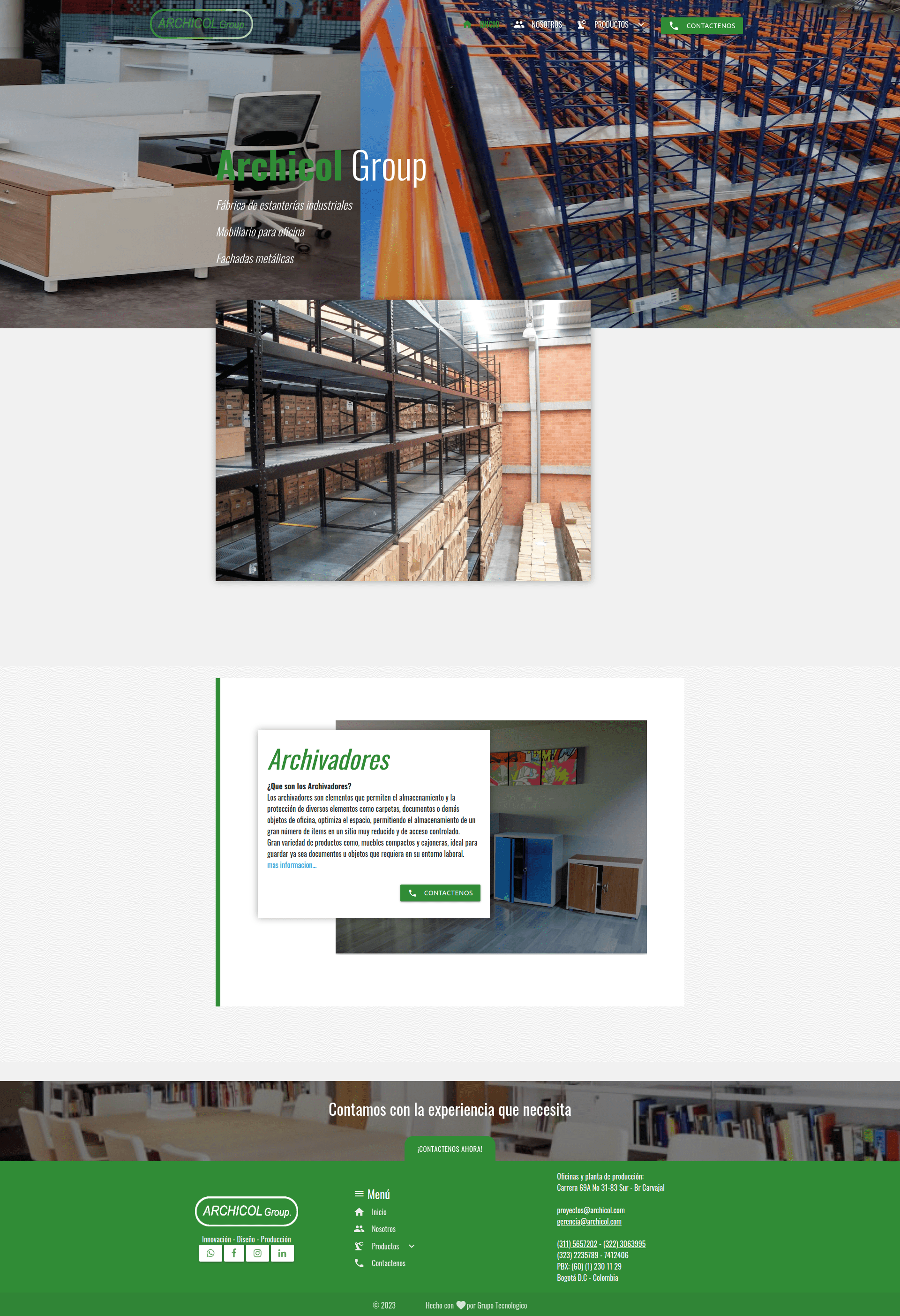 Imagen tomada del home de la pagina web (Archicol)