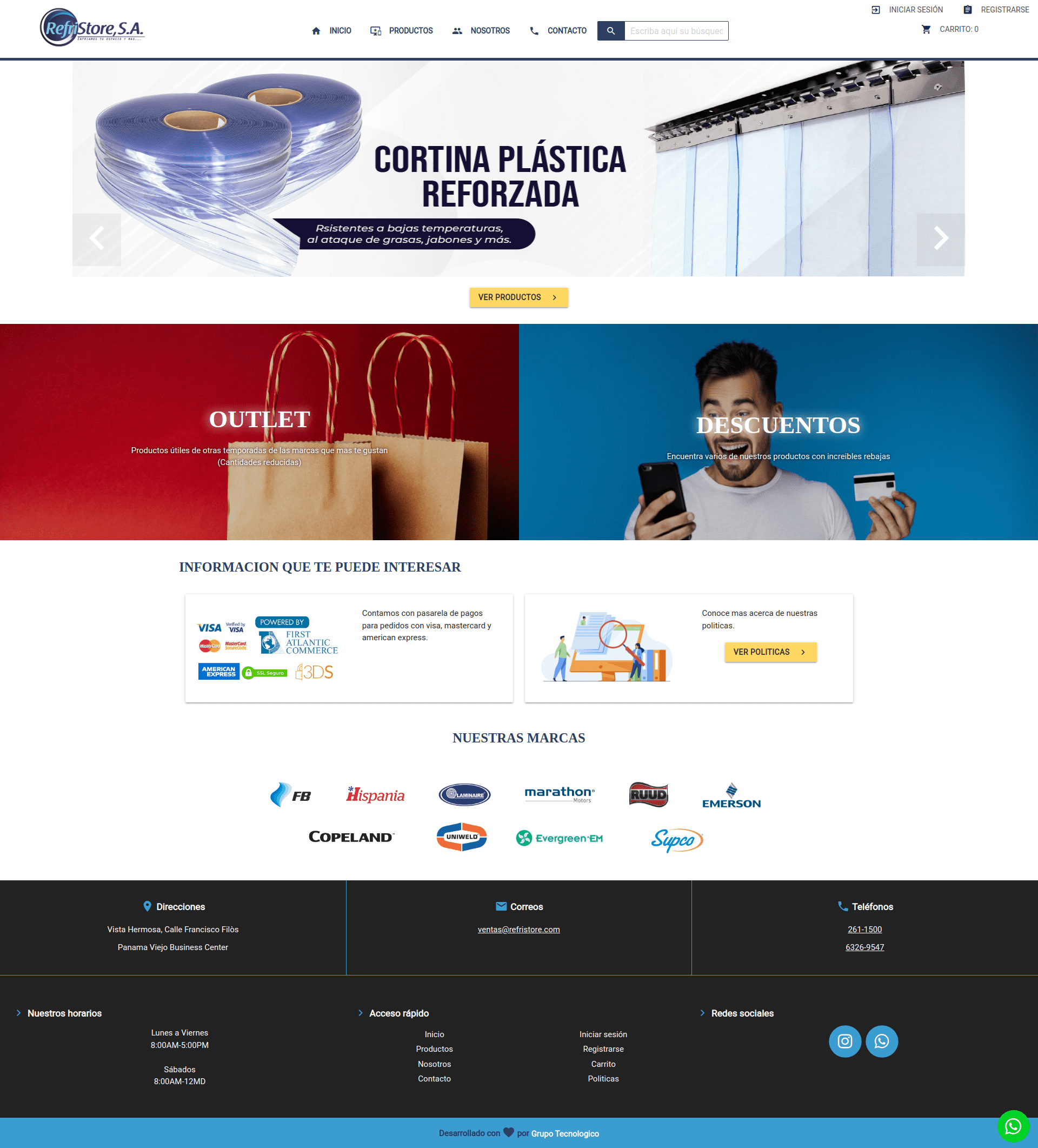 Imagen tomada del home de la pagina web (Refristore)