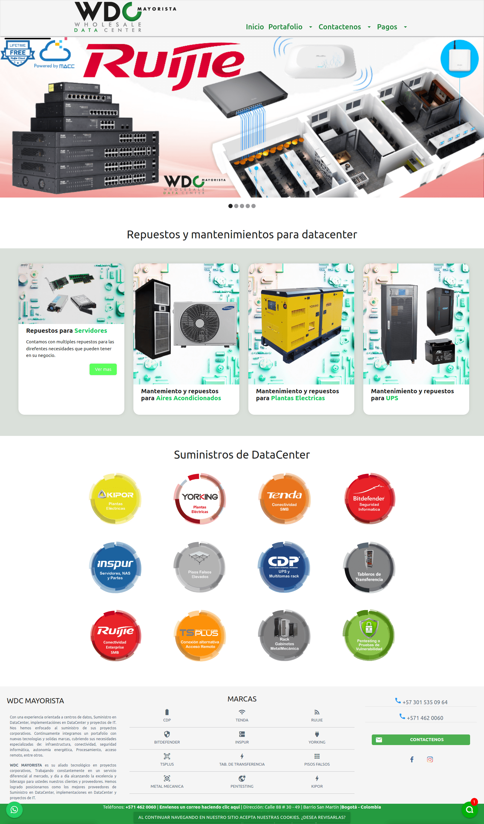 Imagen tomada del home de la pagina web (WDCMayorista)